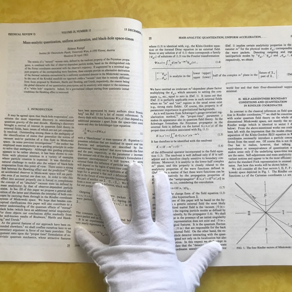 Stephen Hawking Article in Physics Review 1983. New. Vintage. Rare. - Picture 9 of 12